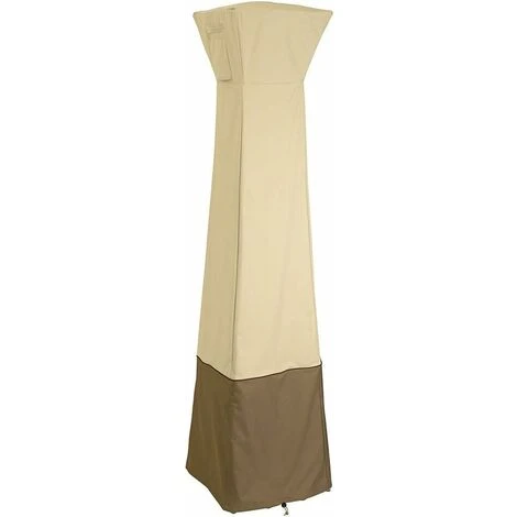 Housse De Protection Imperméable De Parasol Chauffant 210D Polyester - Accessoire De Protection Café Beige
