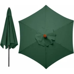 Housses De Rechange Pour Parasol 3 Mètres 6 Bras Parasol De Rechange Pour Auvent De Jardin Housse De Rechange Pour Parasol, Auvent Uniquement (vert)