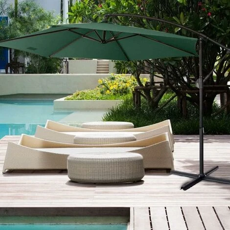 Housses De Rechange Pour Parasol 3 Mètres 6 Bras Parasol De Rechange Pour Auvent De Jardin Housse De Rechange Pour Parasol, Auvent Uniquement (vert) – Image 5