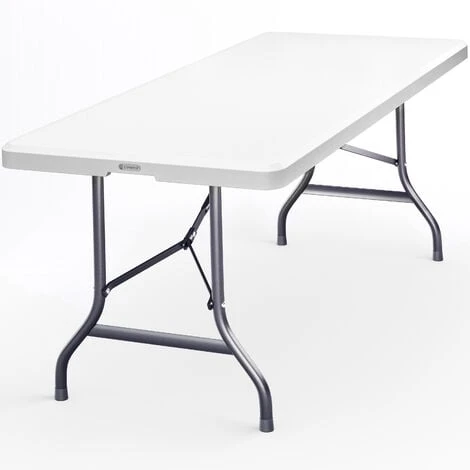 CASARIA® Table De Camping Pliante En Plastique 183x76x74cm Table De Jardin Pique Nique 8 Personnes Intérieur Extérieur – Image 2
