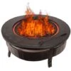 Brasero Bol à Feu Usage Extérieur En Fer 3 En 1 Seau à Glace Kekai Fox 81x35 Cm Grill Barbecue Pare-Étincelles Tisonnier