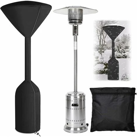 RHAFAYRE Chauffage Terrasse Gaz Housse,Résistant à L'eau Housse Parasol Chauffant,pour Protection Chauffe TTerrasse Gaz,Noir,241x86x47 Cm (Noir)