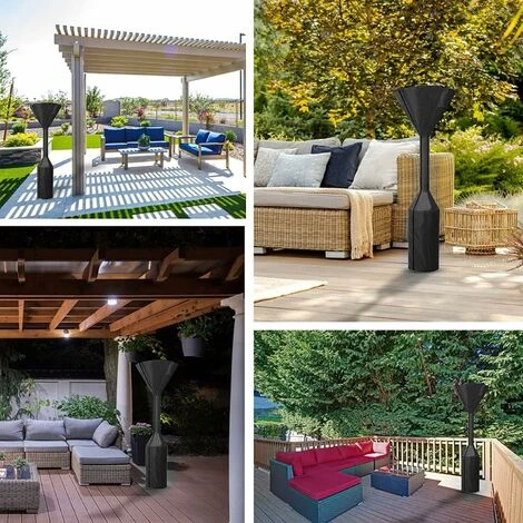 RHAFAYRE Chauffage Terrasse Gaz Housse,Résistant à L'eau Housse Parasol Chauffant,pour Protection Chauffe TTerrasse Gaz,Noir,241x86x47 Cm (Noir) – Image 5