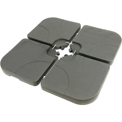 Pied De Parasol - Dalle Pour Parasol à Lester - 50x50cm - 60kg Une Fois Remplie - Noir - MaxxGarden