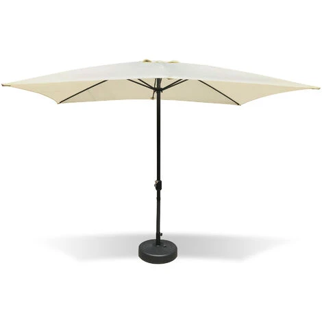 Parasol Rectangulaire 2 X 3 M - Imperméable - Jardin Ou Plage - Crème - MaxxGarden