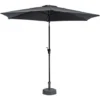 Parasol Inclinable Carré 3 X 3 M - Parasol De Jardin Et De Balcon - Noir - MaxxGarden