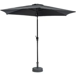 Parasol Inclinable Carré 3 X 3 M - Parasol De Jardin Et De Balcon - Noir - MaxxGarden