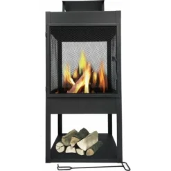 Cheminée D’Extérieur Artemis Ø45 X 100cm - Braséro - Noir - MaxxGarden