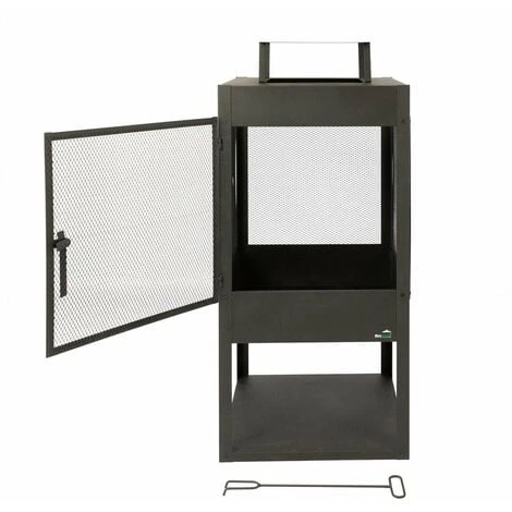 Cheminée D’Extérieur Artemis Ø45 X 100cm - Braséro - Noir - MaxxGarden – Image 2