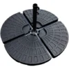 Pied De Parasol - Dalle Pour Parasol à Lester 50x50cm - 4 Pcs - 60kg Une Fois Remplie - Noir - MaxxGarden