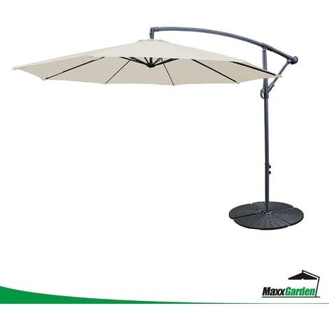 Pied De Parasol - Dalle Pour Parasol à Lester 50x50cm - 4 Pcs - 60kg Une Fois Remplie - Noir - MaxxGarden – Image 5