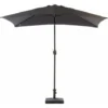 Parasol Rectangulaire - Inclinable - 2.5 X 1.5m - Imperméable - Système D'Inclinaison - Résistantes à Intempéries - Noir - MaxxGarden
