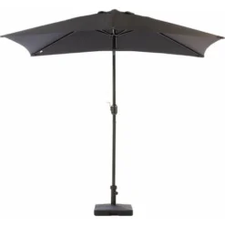 Parasol Rectangulaire - Inclinable - 2.5 X 1.5m - Imperméable - Système D'Inclinaison - Résistantes à Intempéries - Noir - MaxxGarden