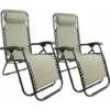 Lot De 2 Fauteuils Relax - Textilène, Pliables, Multi-positions - Gris - MaxxGarden