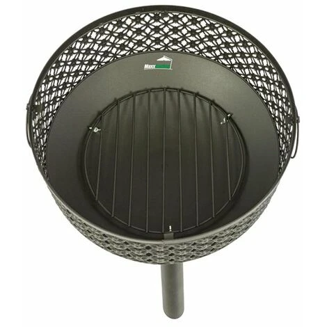 Brasero Extérieur Avec Gril Ø52cm - Brasero Et Barbecue Extérieur Durable - Brasero Avec Pare - Étincelles Inclus - Noir - MaxxGarden – Image 3