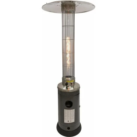 Parasol Chauffant - Flameheater Chauffage - Mobile - 80 X 220 Cm - En Gaz - Noir - MaxxGarden