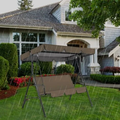 Déstockage 210D Toit De Rechange Pour Balancelle De Jardin, Canopée Pour Balancelle Remplacement De LAuvent De Balançoire Extérieure Pour Balançoire De Jardin , Housse De Rechange, (Haut 190×132×15cm+ – Image 5