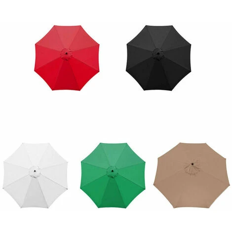 GP Housse De Remplacement Pour Parasol, 6 Baleines, Diamètre 2m, Imperméable, Résistante Aux UV, Tissu De Remplacement, Kaki – Image 5