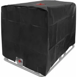 MSBD Bâche De Réservoir D'eau, Bâche Couverture Réservoir IBC Pour Cuve 1000L, Capôt De Protection Container Citerne Eau, Anti-poussière Anti-UV Anti-Pluie, 120x100x116cm (le Noir)