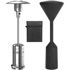 Déstockage Chauffage Terrasse Gaz Housse,Résistant à L'eau Housse Parasol Chauffant,pour Protection Chauffe TTerrasse Gaz,Noir,241x86x47 Cm (Noir)