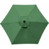 Déstockage Housse De Rechange Pour Parasol, 6 Baleines, 2 M, Imperméable, Anti-UV, Tissu De Rechange, Vert Foncé