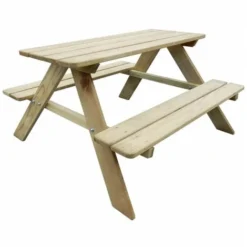 Nova Table De Pique-nique Pour Enfants 89 X 89-6 X 50-8 Cm En Bois De Pin
