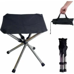 Tabouret Pliant Camping, Chaise Camping Portable Avec Sac De Transport, Mobilier De Camping Chaise Peche, Pour Voyage, Randonnée, Camping, Rassemblement, Barbecue, Pêche