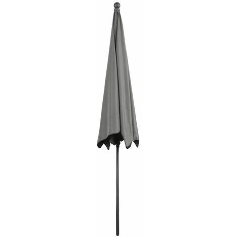 Parasol 2x1,25m Rectangulaire Avec Volant Et Dispositif Rabattable Gris – Image 5