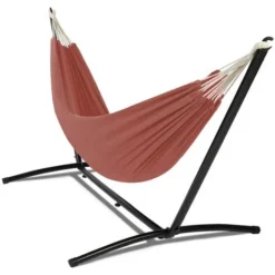 Hamac Avec Support Métal Et Toile Terracotta