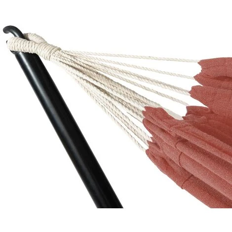 Hamac Avec Support Métal Et Toile Terracotta – Image 3