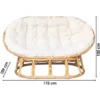 Canape Papasan En Rotin Avec Coussin 172x109xh100cm Canape En Rotin - Le Rotin