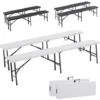 AREBOS 2X Bancs Pliables Pliant Banc De Camping Picnic Bancs De Brasserie