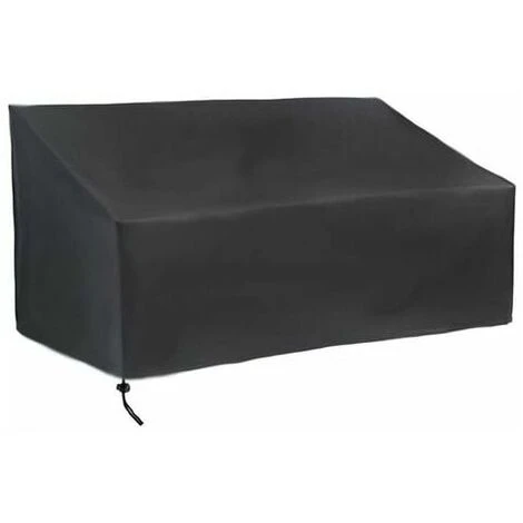 Housse Banc De Jardin 2 Places, Housse Banc Exterieur Patio Anti-poussière, Anti-UV, Étanche, Coupe-Vent, Tissu Oxford, Housse De Protection Pour Canapé (134x66x89cm) – Image 2