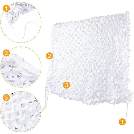 Filet De Camouflage Blanc Voile D'ombrage Rectangulaire Design Ombrière Camouflage 3x4 M Blanc – Image 2