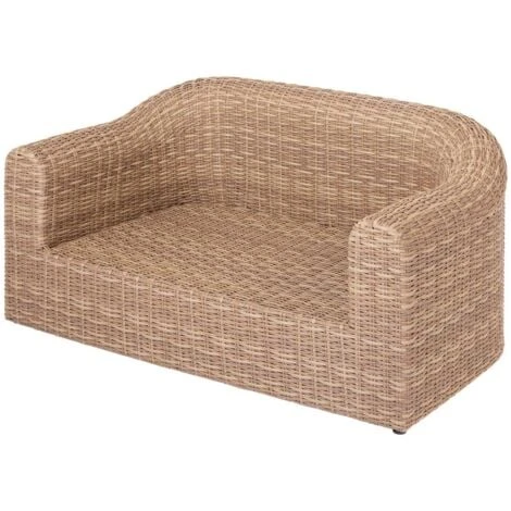 Canapé De Jardin Mooréa Savana Aluminium Traité époxy - Résine Tressée - Polyester - Hespéride – Image 2