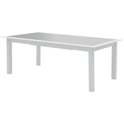 Table De Jardin Extensible Allure Gris & Blanc 12 Places - Hespéride