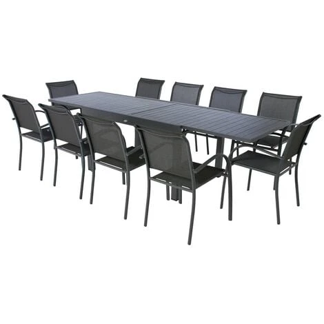 Table Extensible HESPERIDE Piazza Graphite 10 Places – Image 4