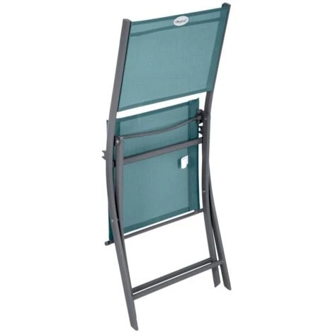 Lot De 4 Chaises De Jardin Pliantes Modula Bleu Canard & Graphite - Hespéride – Image 2