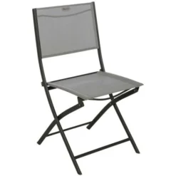 Lot De 4 Chaises De Jardin Pliantes Modula Galet & Graphite - Hespéride