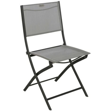Lot De 4 Chaises De Jardin Pliantes Modula Galet & Graphite - Hespéride