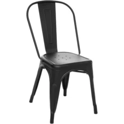 Chaise Métal Niko Noir - Atmosphera Créateur D'intérieur