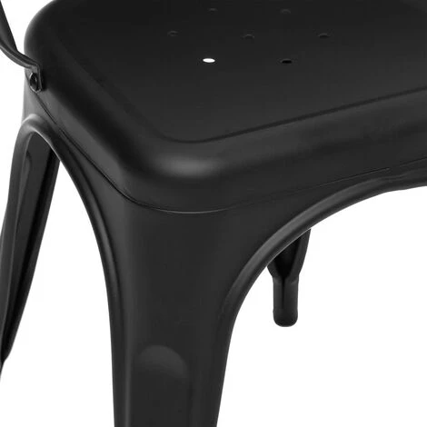 Chaise Métal Niko Noir - Atmosphera Créateur D'intérieur – Image 2