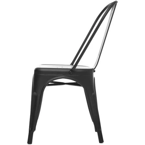 Chaise Métal Niko Noir - Atmosphera Créateur D'intérieur – Image 3