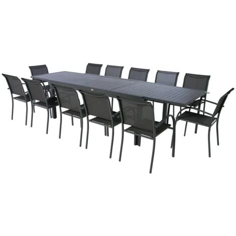 Table Extensible HESPERIDE Piazza Graphite 12 Places – Image 4