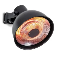 Chauffage Infrarouge - Blumfeldt Heatbell Wall Smart - Pour Terrasse Extérieu - Contrôle Par App - Noir