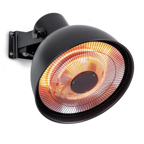 Chauffage Infrarouge - Blumfeldt Heatbell Wall Smart - Pour Terrasse Extérieu - Contrôle Par App - Noir