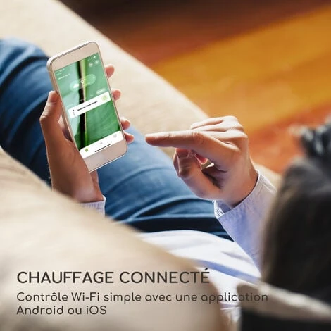 Chauffage Infrarouge - Blumfeldt Heatbell Wall Smart - Pour Terrasse Extérieu - Contrôle Par App - Noir – Image 2