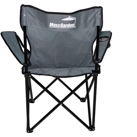 Chaise De Camping - Chaise De Pêche - Pliante - Gris - MaxxGarden