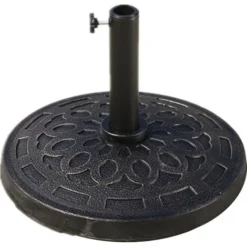 Pied De Parasol Béton - 14 Kg - Noir - MaxxGarden