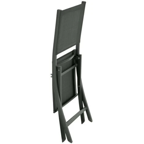 Lot De 4 Chaises Pliantes Essentia Anthracite & Gris - Hespéride – Image 2
